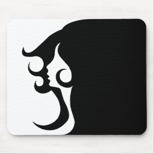 Retro Mod Woman Mouse Mat