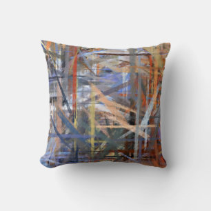 Retro Modern Abstract Art Painting Cushion