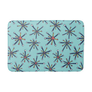 Retro Modern Abstract Biology Pattern Bath Mat