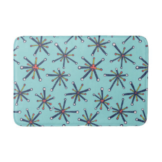 Retro Modern Abstract Biology Pattern Bath Mat
