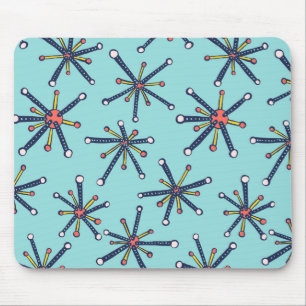 Retro Modern Abstract Biology Pattern Mouse Mat