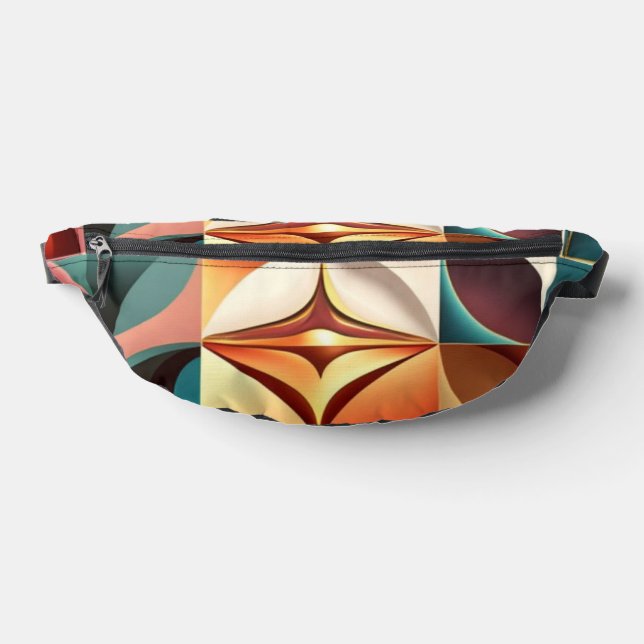 Retro Modern Abstract Squares Collection Bum Bags (Lay Down)