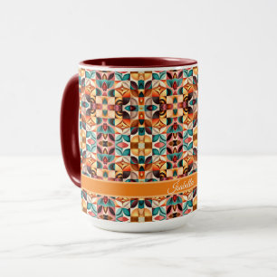 Retro Modern Abstract Squares Collection Mug