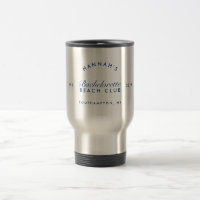 Retro Modern Bachelorette Navy Personalised