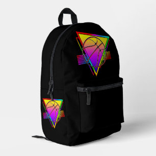 Retro Modern Basketball Ball Printed Backpack