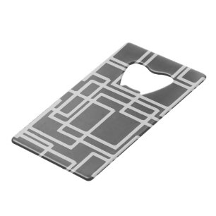 Retro Modern Blanched Slate Squares On Storm Grey