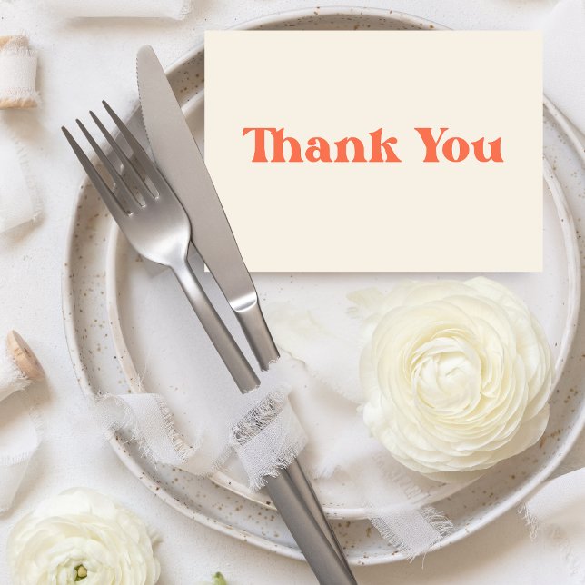 Retro Modern Bold & Chic Wedding Thank You Card (Bold & Chic Retro Modern Wedding Thank you Card
)