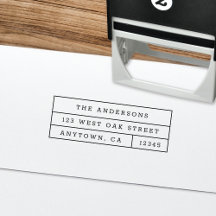 Retro Modern Boxed Info Return Address