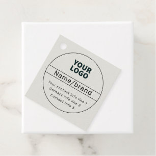 Retro-Modern Business or Brand Contact info Favour Tags