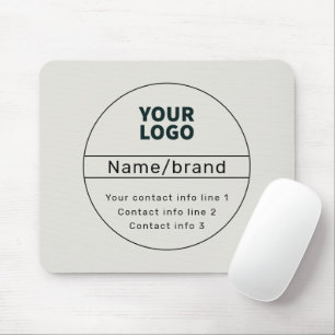 Retro-Modern Business or Brand Contact info Mouse Mat