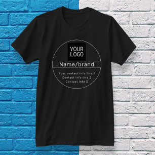 Retro-Modern Business or Brand Contact info T-Shirt