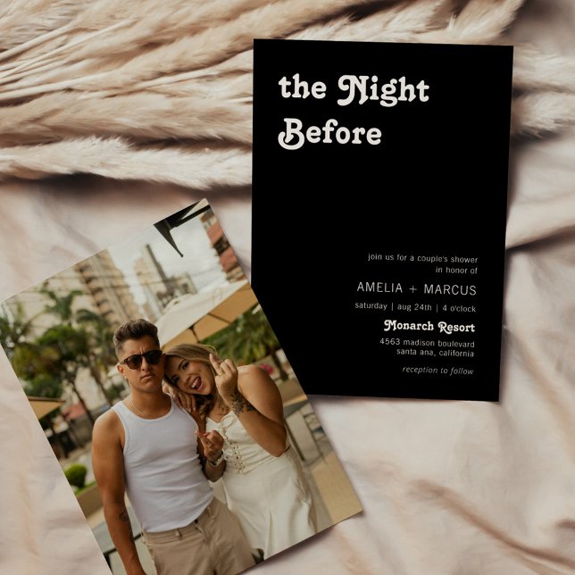 Retro Modern Chic Terracotta Couple's Shower Invitation (Creator Uploaded)