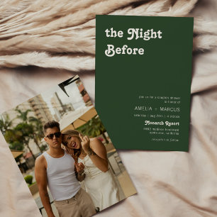 Retro Modern Chic Terracotta Couple's Shower Invitation