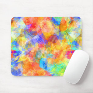 Retro Modern Cool Funky Polygon Mosaic Art Pattern Mouse Mat