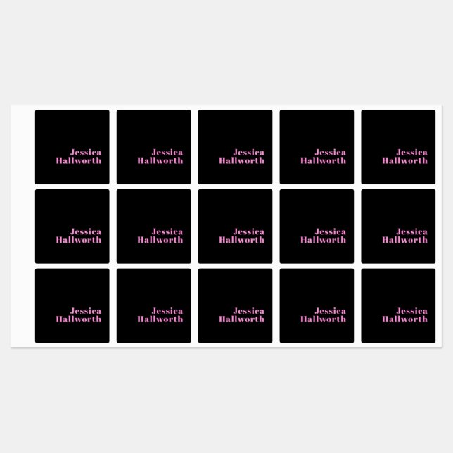 Retro-modern Editable Text | Black & Pink (Sheet)