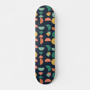 Retro Modern Elegant Geometric Tribal Skateboard