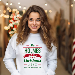 Retro Modern Family Christmas Sweatshirt