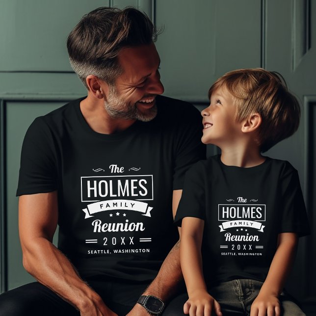 Retro Modern Family Reunion Logo T-Shirt (Creator Uploaded)