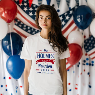 Retro Modern Family Reunion Logo T-Shirt