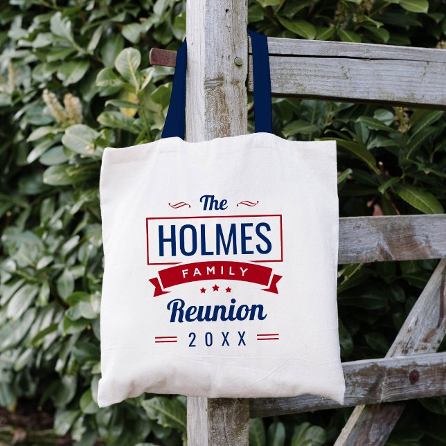 Retro Modern Family Reunion Logo Tote Bag (Creator Uploaded)
