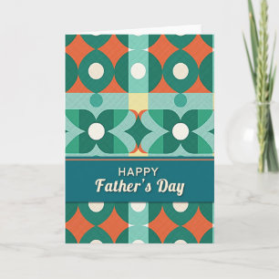 Retro Modern Fathers Day Card