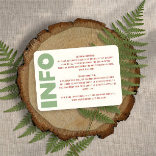 Retro Modern Funky Type Earth Tones Wedding  Enclosure Card