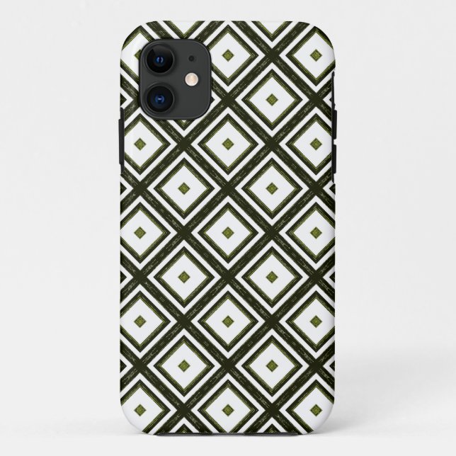 Retro Modern geometric mosaic pattern Case-Mate iPhone Case (Back)