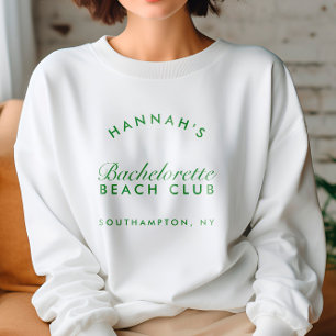 Retro Modern Green Bachelorette Party  Sweatshirt