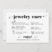 Retro Modern Jewellery Care Thank You Company Logo