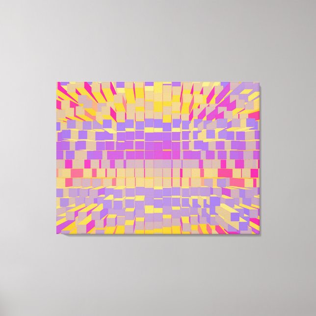 Retro modern liquid abstraction 2 canvas print (Front)