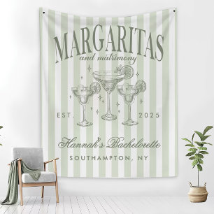 Retro Modern Margaritas and Matrimony Striped Bach Fleece Blanket