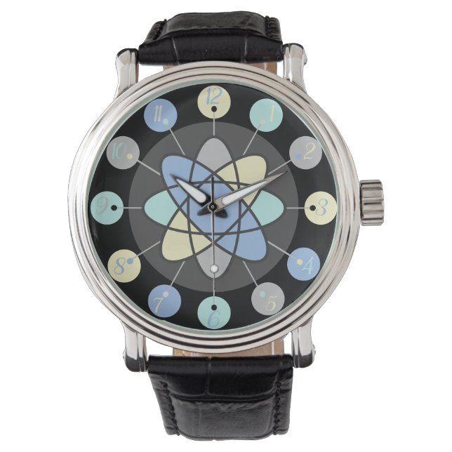 Retro Modern Mid Century Atomic Model Starburst Watch (Front)