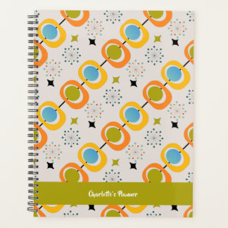 Retro Modern Mid Century Starburst Pattern Planner