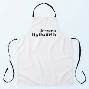 Retro Modern Minimal Name or Business Template Apron