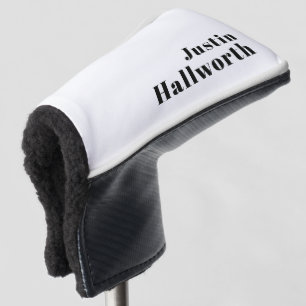 Retro Modern Minimal Name or Business Template Golf Head Cover