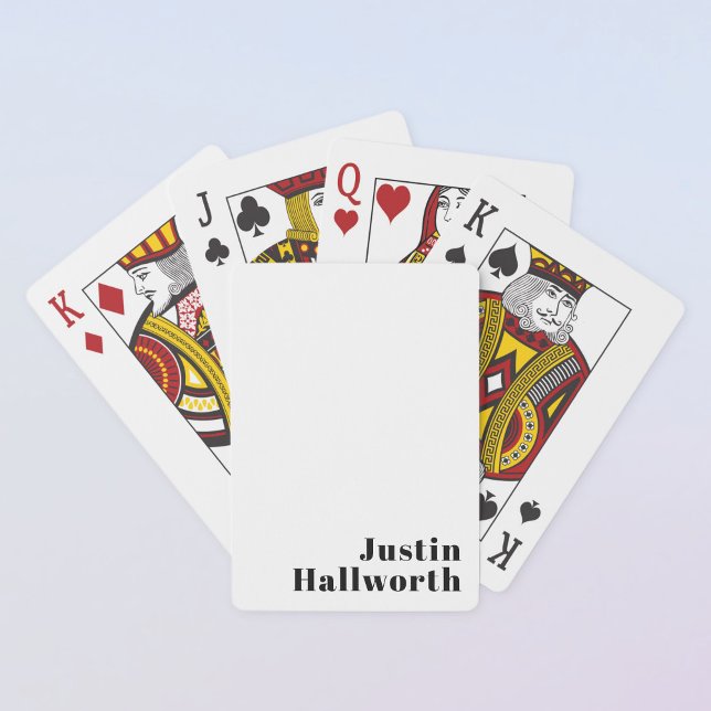 Retro Modern Minimal Name or Business Template Playing Cards (Creator Uploaded)