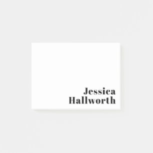 Retro Modern Minimal Name or Business Template Post-it Notes