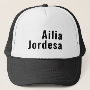 Retro Modern Minimal Personalised Name or Brand Trucker Hat