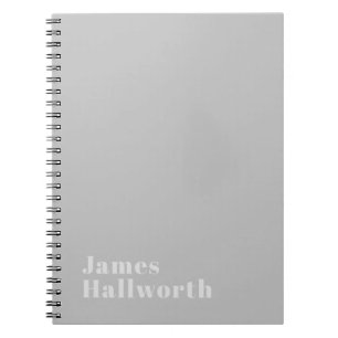 Retro Modern Minimalistic Name (or other text) Notebook
