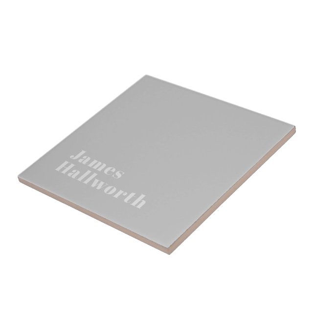 Retro Modern Minimalistic Name (or other text) Tile (Side)
