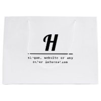 Retro-modern Monogram & Business (or other) Info