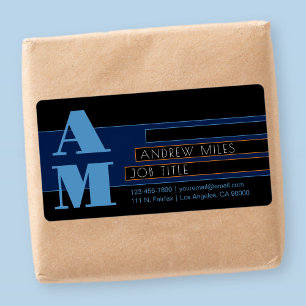 Retro-modern Monogram & Editable Shapes & Colours