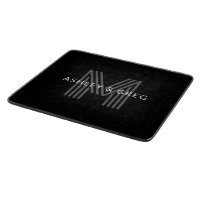 Retro Modern Name/s Editable Monogram Black & Grey