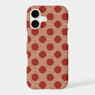 Retro modern Orange Brown Seventies Geometric Art