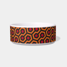 Retro Modern Orange Red Brown Hexagon Pattern