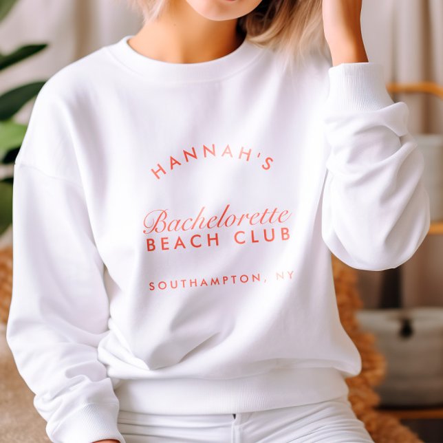 Retro Modern Red Bachelorette Party  Sweatshirt (Retro Modern Red Bachelorette Party Sweatshirt)
