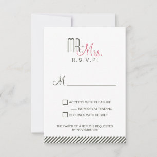 Retro Modern RSVP Card