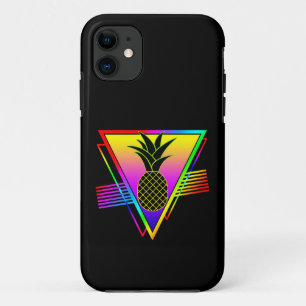 Retro Modern Silhouette Pineapple Summer Fruit iPhone 11 Case