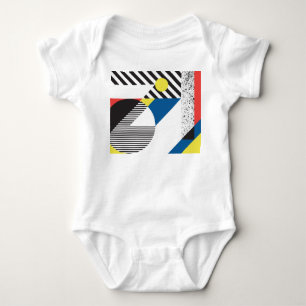 Retro Modern Style Background Design Baby Bodysuit