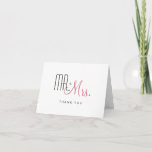 Retro Modern Thank You Card